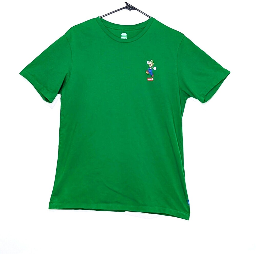 Levi's x Super Mario Bros Men’s Medium Luigi Mamma Mia Green Graphic Tee Shirt